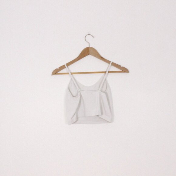 Bozzolo White Ribbed Cropped Top - Picture 8 of 8